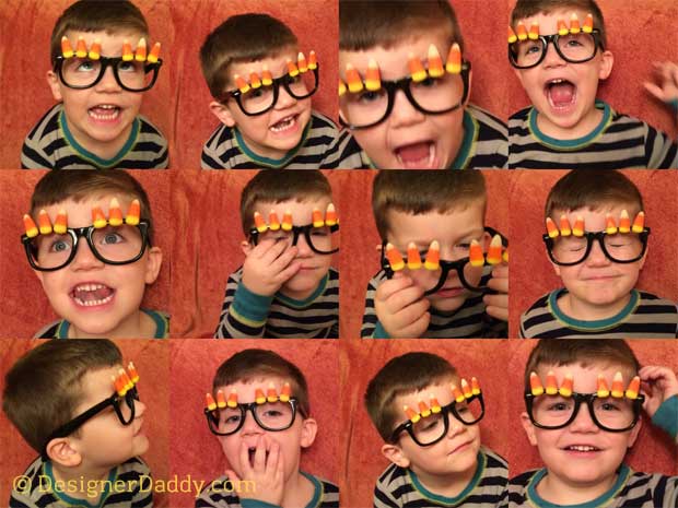 Candy Corn Crafts for Halloween - corny costume glasses