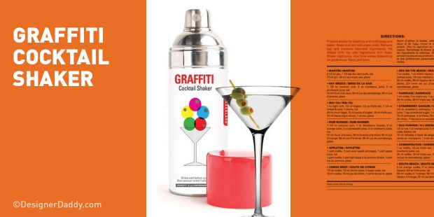Father's Day Gift Guide & GIveaway - graffiti cocktail shaker