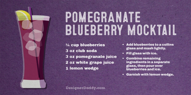 Summer Cocktails - Pomegranate Blueberry Mocktail