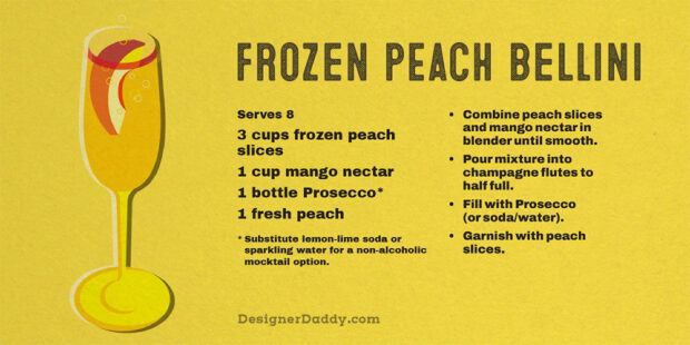 LGBTQ Pride Cocktails - Frozen Peach Bellini